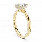 1CT Oval Cut Diamond Ring Hidden Halo In Lab Diamond