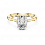1CT Oval Cut Diamond Ring Hidden Halo In Lab Diamond