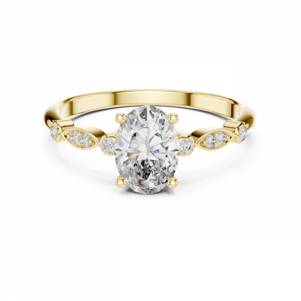 2CT Oval Cut Diamond Ladies Ring