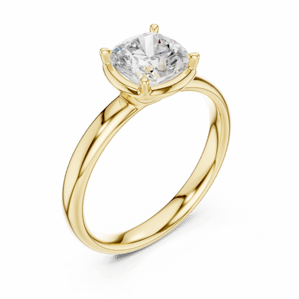 The “Romantic” Cushion Diamond Engagement Ring