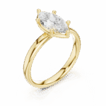 Elegant Marquise Cut Diamond Solitaire Ring