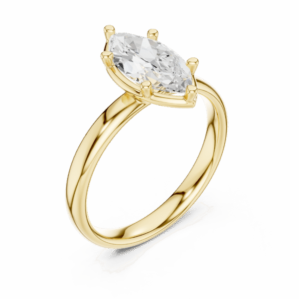 Elegant Marquise Cut Diamond Solitaire Ring