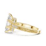 Vintage Inspired Marquise Diamond Gold Ring