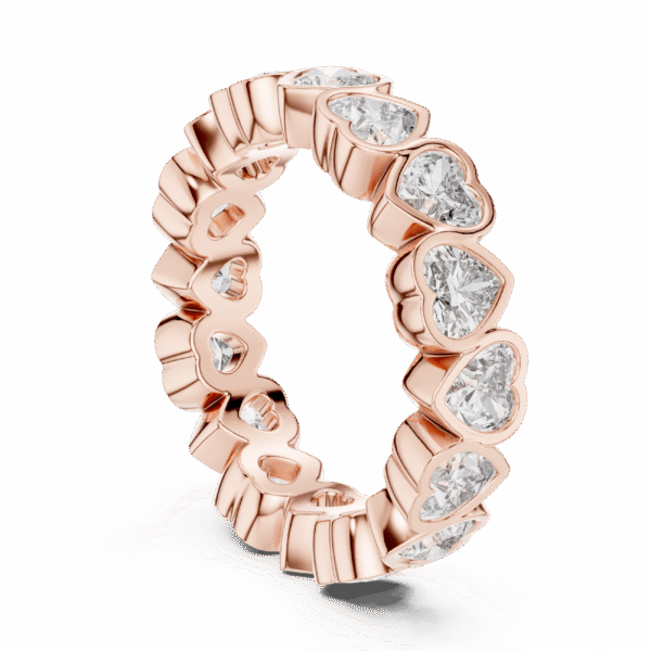 Love in Every Sparkle: Heart Diamond Eternity Ring