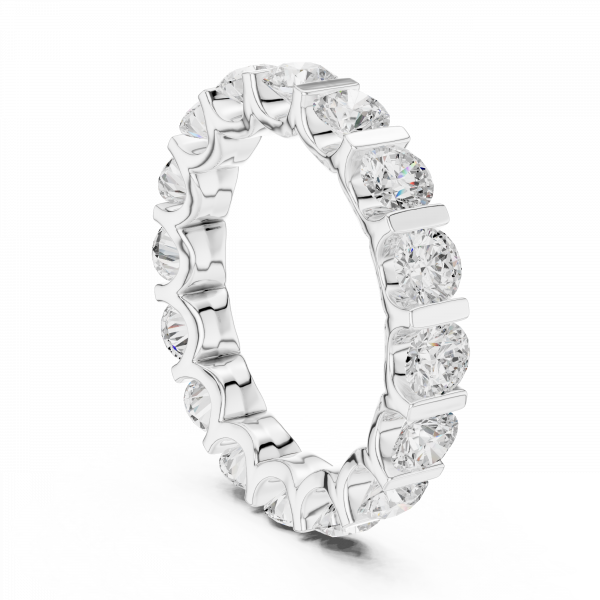 Striking Bar-Set Diamond Eternity Ring