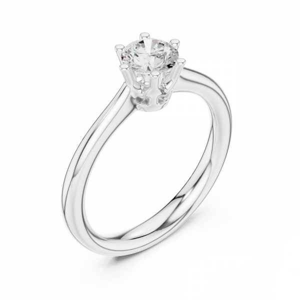 Heritage Solitaire Round Brilliant Engagement Ring In Lab Grown Diamond