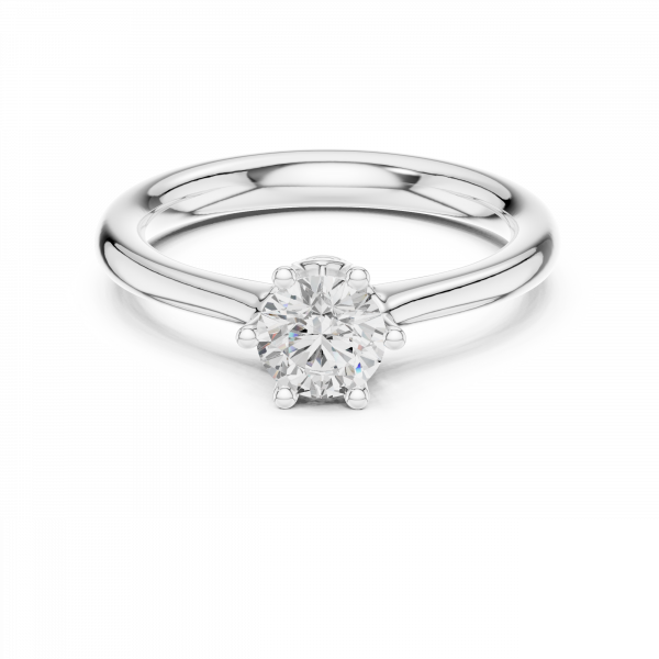 Heritage Solitaire Round Brilliant Engagement Ring In Lab Grown Diamond