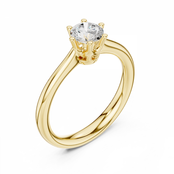 Heritage Solitaire Round Brilliant Engagement Ring In Lab Grown Diamond