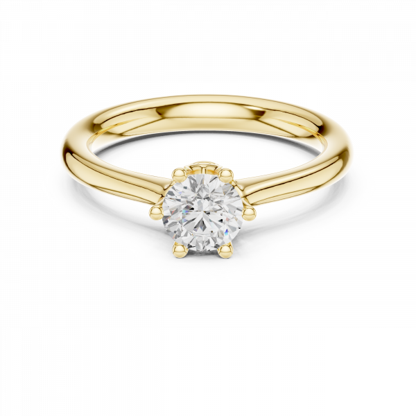 Heritage Solitaire Round Brilliant Engagement Ring In Lab Grown Diamond