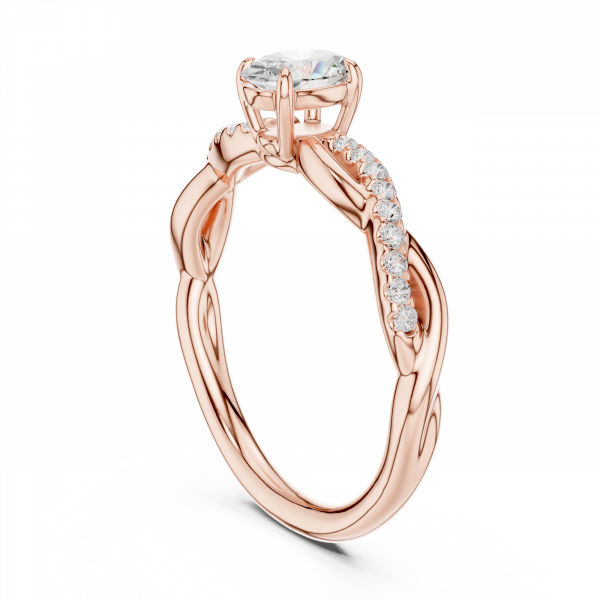 Eternal Knot Oval Diamond Engagement Ring In Lab Grown Diamond