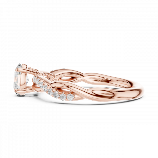 Eternal Knot Oval Diamond Engagement Ring In Lab Grown Diamond
