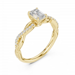 Eternal Knot Oval Diamond Engagement Ring In Lab Grown Diamond
