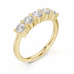 Luminara Five-Stone Diamond Ring In Lab Grown Diamond
