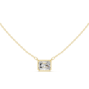 Elegant Gold Radiant Lab-Grown Diamond Pendant Necklace