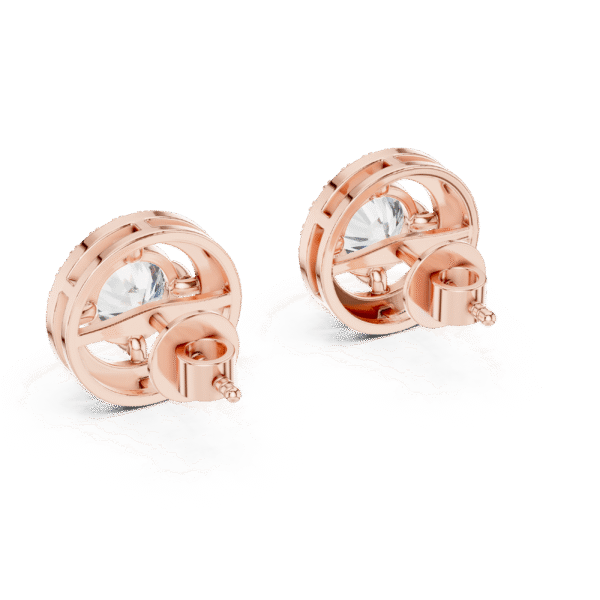 Exquisite Hand-Crafted Halo Diamond Stud Earrings