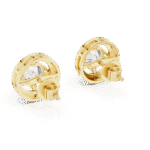 Exquisite Hand-Crafted Halo Diamond Stud Earrings