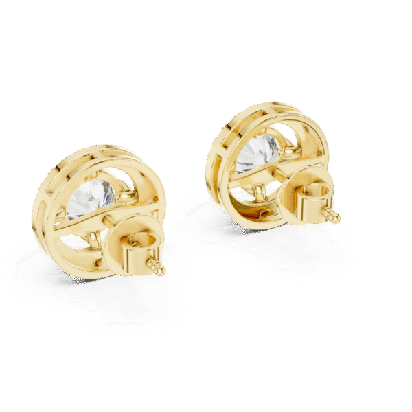 Exquisite Hand-Crafted Halo Diamond Stud Earrings