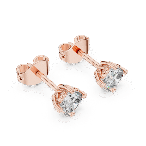 The Luxe Solitaire Collection Gold Diamond Studs