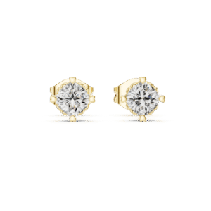 The Luxe Solitaire Collection Gold Diamond Studs