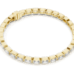 Bezel Set Emerald Cut Diamond Bracelet