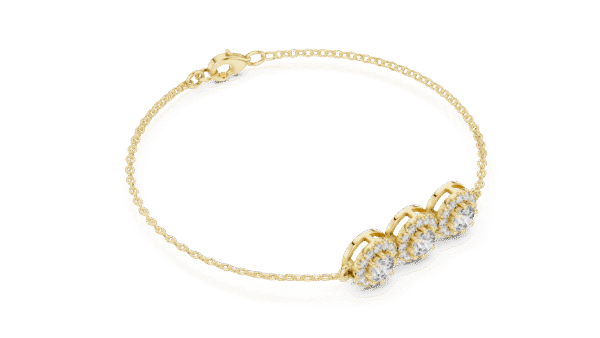 Triple Sparkle Gold Bracelet