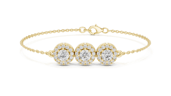 Triple Sparkle Gold Bracelet