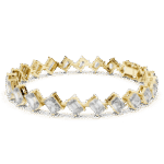 East-West Emerald Cut Diamond Bracelet