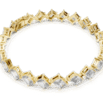 East-West Emerald Cut Diamond Bracelet