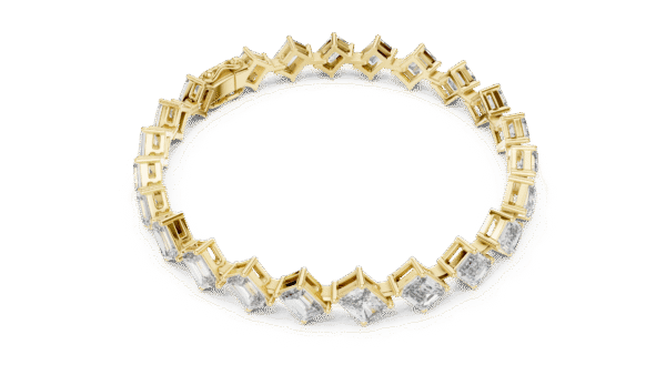 East-West Emerald Cut Diamond Bracelet