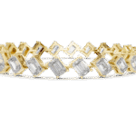 East-West Emerald Cut Diamond Bracelet