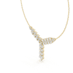 Leaf Diamond Drop Necklace