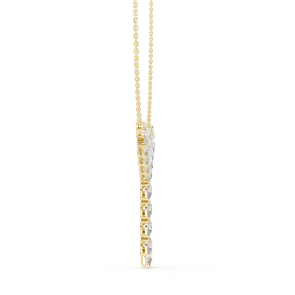 Leaf Diamond Drop Necklace